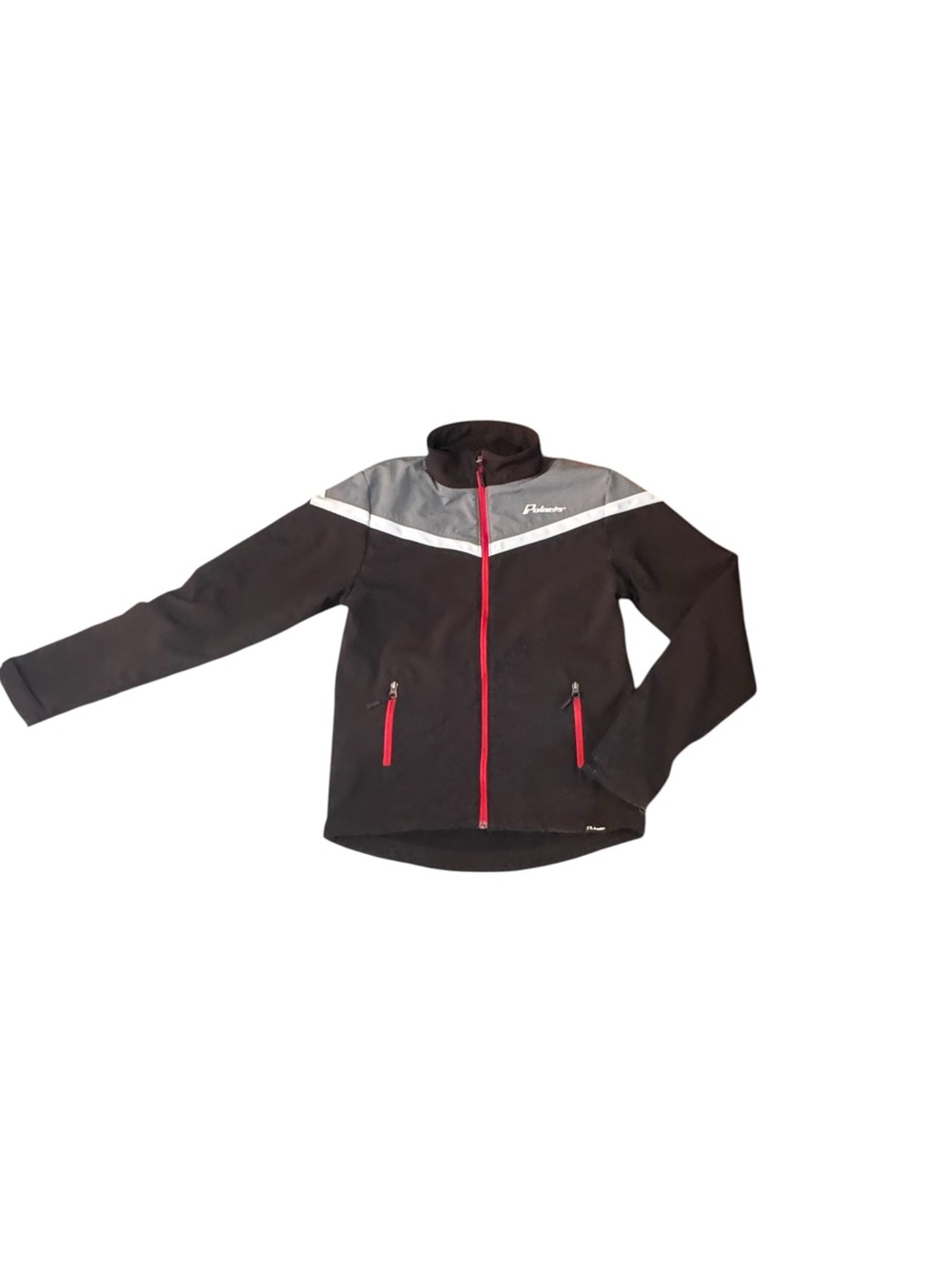 Polaris 60th Anniversary Softshell Jacket Women’s Small Black Gray Red Full Zip